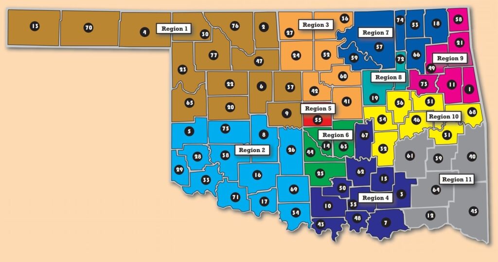 Filing Period for Regional Director Seats Map